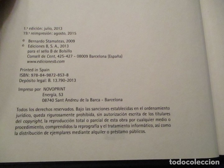 Libros de segunda mano: EMOCIONES T&Oacute;XICAS Bernardo Stamateas Ediciones B,S.A. 1&ordf; Edicion 2013 - Foto 3