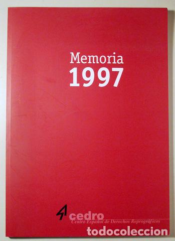 Libros de segunda mano: CEDRO. MEM&Ograve;RIA 1997 - Madrid 1998 - Foto 1