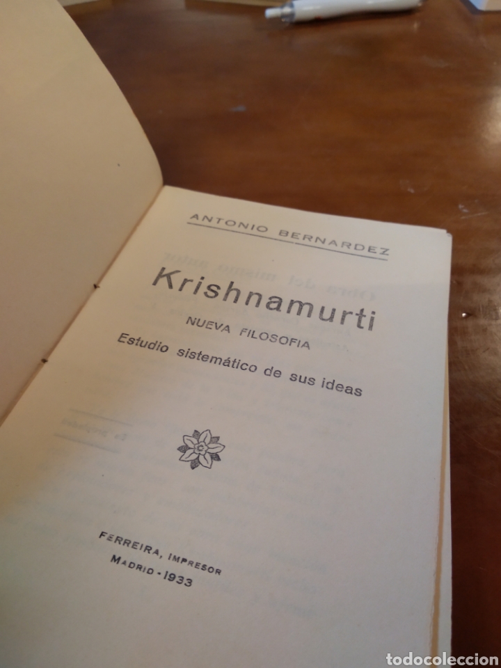 Libros de segunda mano: KRISHNAMURTI. ANTONIO BERNARDEZ #3852 - Foto 2