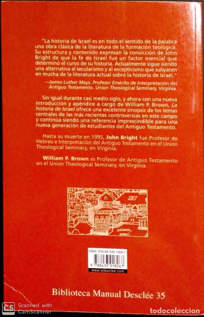 Libros de segunda mano: La historia de Israel.John Bright.Ed.Descl&eacute;e De Brouwer.2003. - Foto 2