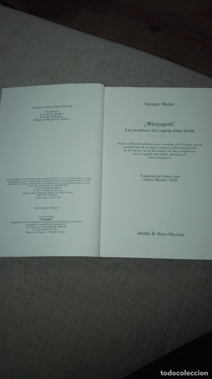 Libros de segunda mano: Wingapoh La historia del Capit&aacute;n John Smith - Foto 2