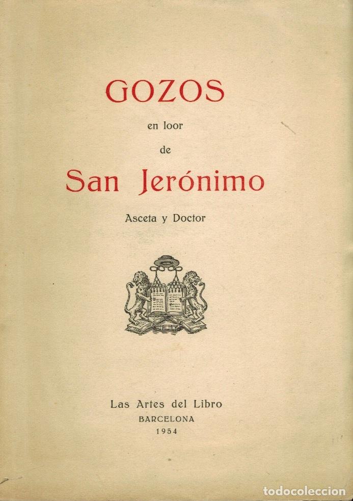 Libros de segunda mano: GOZOS EN LOOR DE SAN JER&Oacute;NIMO - Foto 1