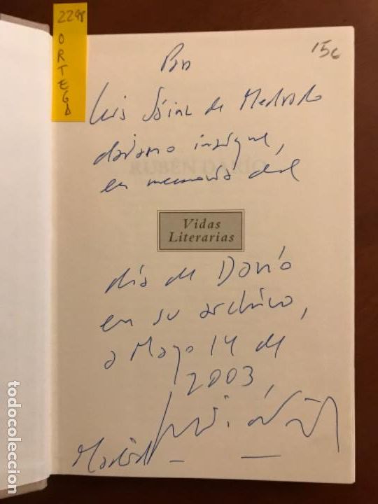 Libros de segunda mano: RUB&Eacute;N DAR&Iacute;O. JULIO ORTEGA. DEDICADO. - Foto 2