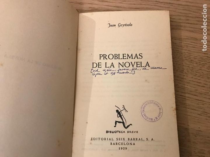 Libros de segunda mano: Problemas de la novela - Juan Goytisolo - Foto 3