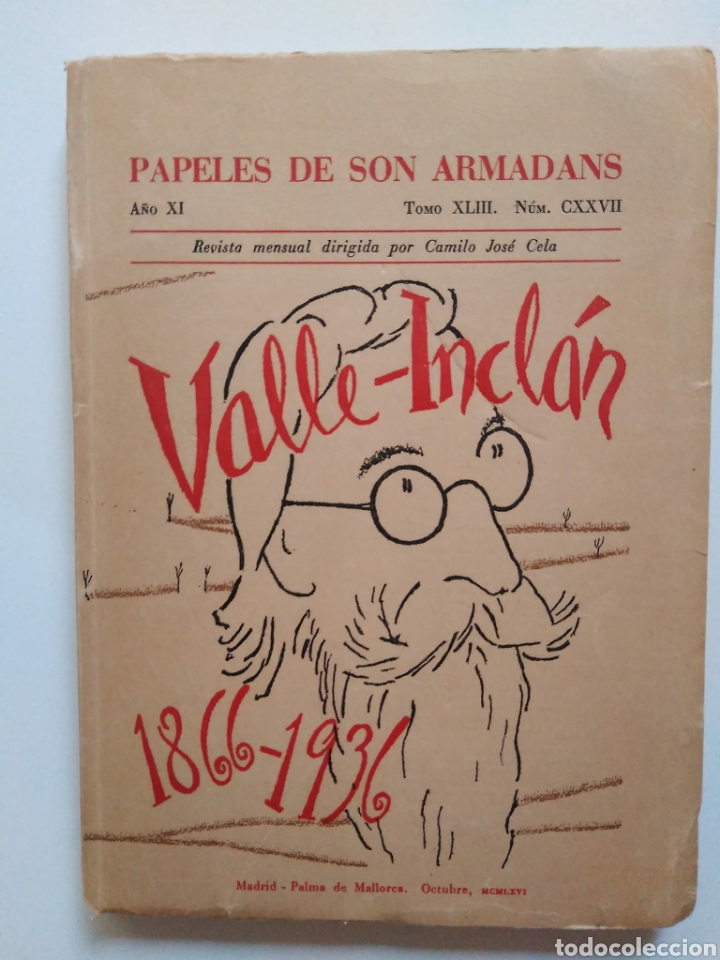 Libros de segunda mano: PAPELES DE SON ARMADANS A&Ntilde;O XI TOMO XLIII N&Uacute;M 127 CXXVII, 1966. Monogr&aacute;fico VALLE INCL&Auml;N 1866-1936.