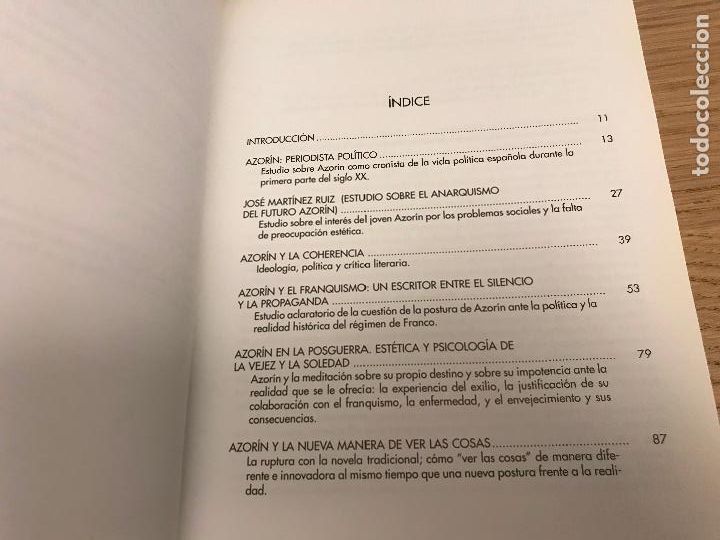 Libros de segunda mano: E. INMAN FOX - ENSAYOS SOBRE LA OBRA DE AZOR&Iacute;N - 2000 - Foto 4