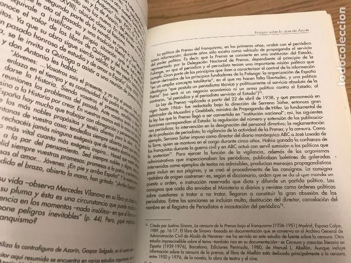 Libros de segunda mano: E. INMAN FOX - ENSAYOS SOBRE LA OBRA DE AZOR&Iacute;N - 2000 - Foto 6