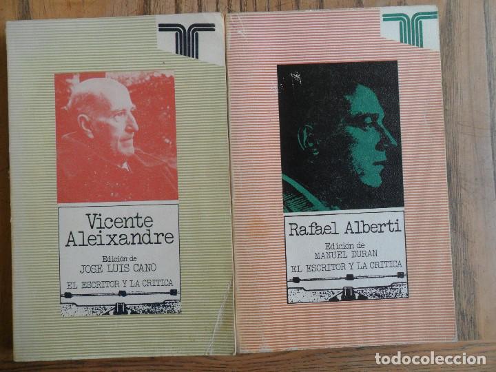 Libros de segunda mano: Lote de dos libros de la colecci&oacute;n 'El escritor y la cr&iacute;tica' (Aleixandre y Alberti).Taurus.