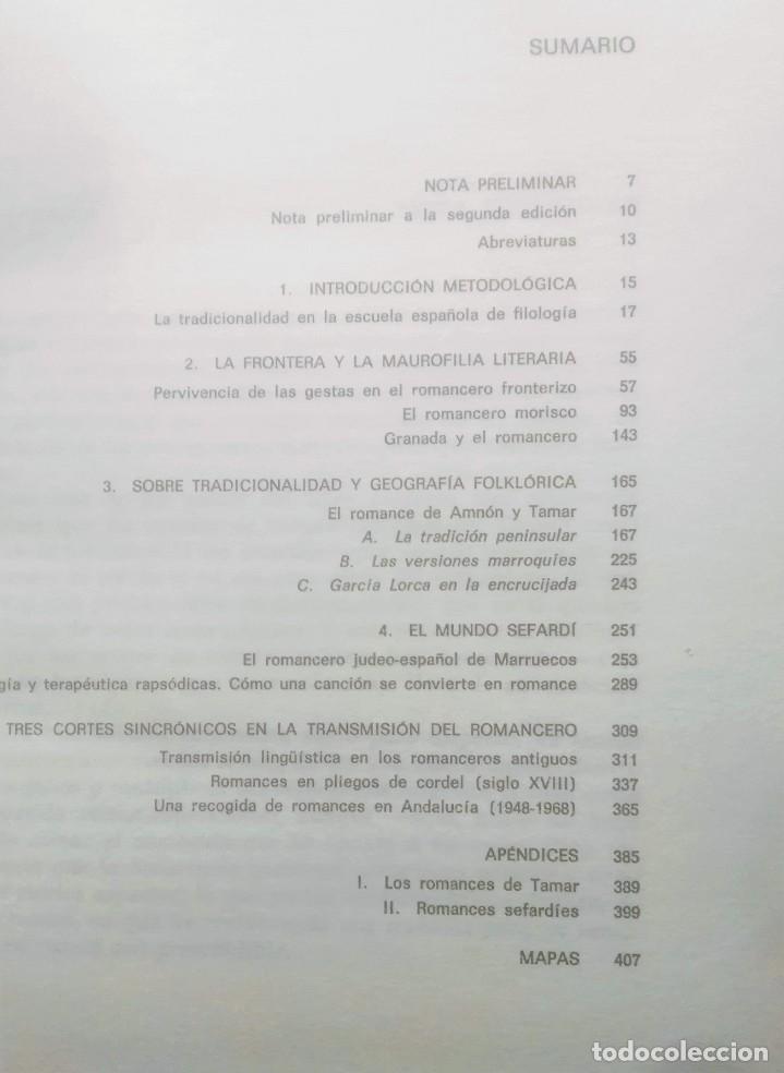 Libros de segunda mano: Manuel Alvar, El romancero tradicionalidad y pervivencia - Foto 3