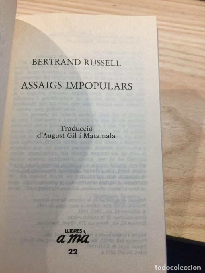Libros de segunda mano: Assaigs impopulars - Bertrand Russell - Foto 3