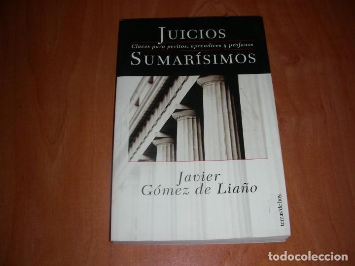Libros de segunda mano: JUICIOS SUMARISIMOS , JAVIER GOMEZ DE LIA&Ntilde;O - Foto 1