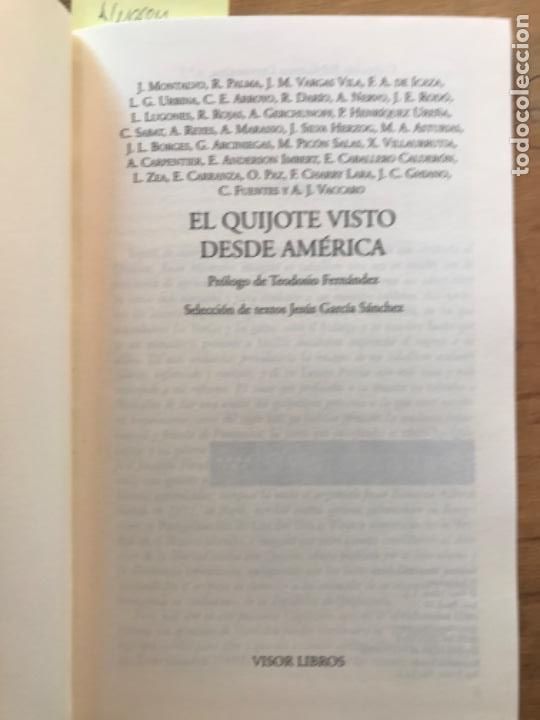 Libros de segunda mano: EL QUIJOTE VISTO DESDE AMERICA. - Foto 2