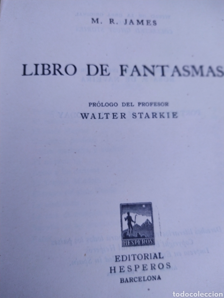 Libros de segunda mano: Libro de fantasmas MR James Editorial Hesperos - Foto 1