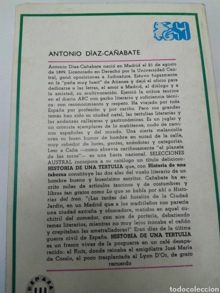 Libros de segunda mano: Historia de una tertulia Ant&oacute;nio D&iacute;az Ca&ntilde;abate - Foto 2