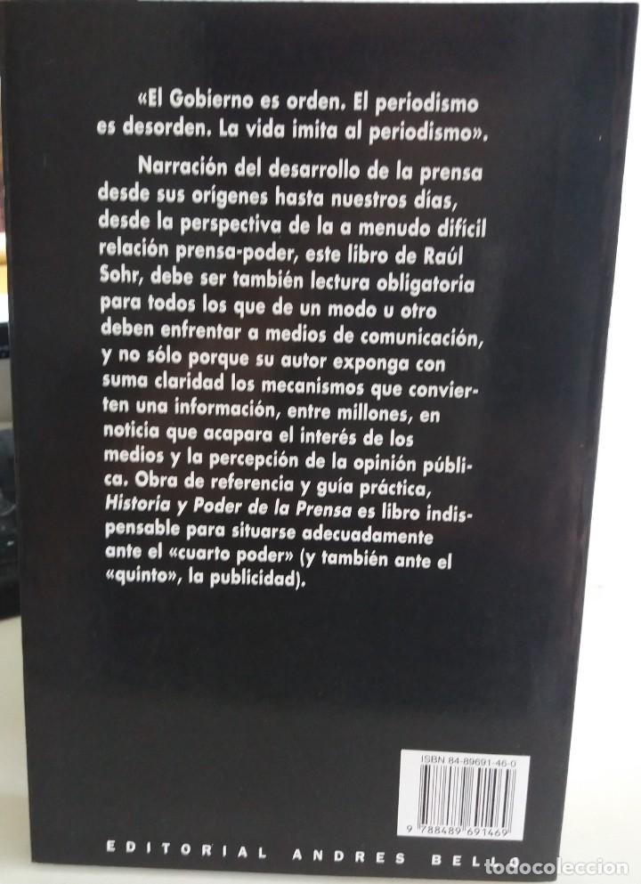 Libros de segunda mano: HISTORIA Y PODER DE LA PRENSA - SOHR, RAUL - Foto 2