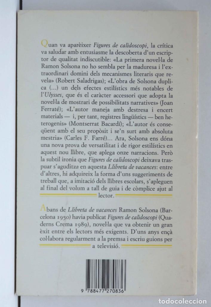 Libros de segunda mano: Llibreta de Vacances &ndash; Ramon Solsona &ndash; 1a edici&oacute; - Foto 2