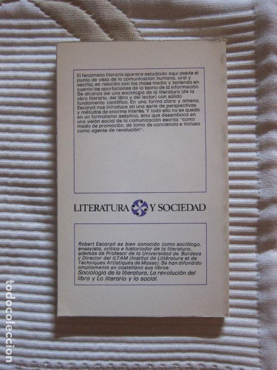 Libros de segunda mano: ESCRITURA Y COMUNICACI&Oacute;N - ROBERT ESCARPIT (Ed. Castalia) - Foto 2