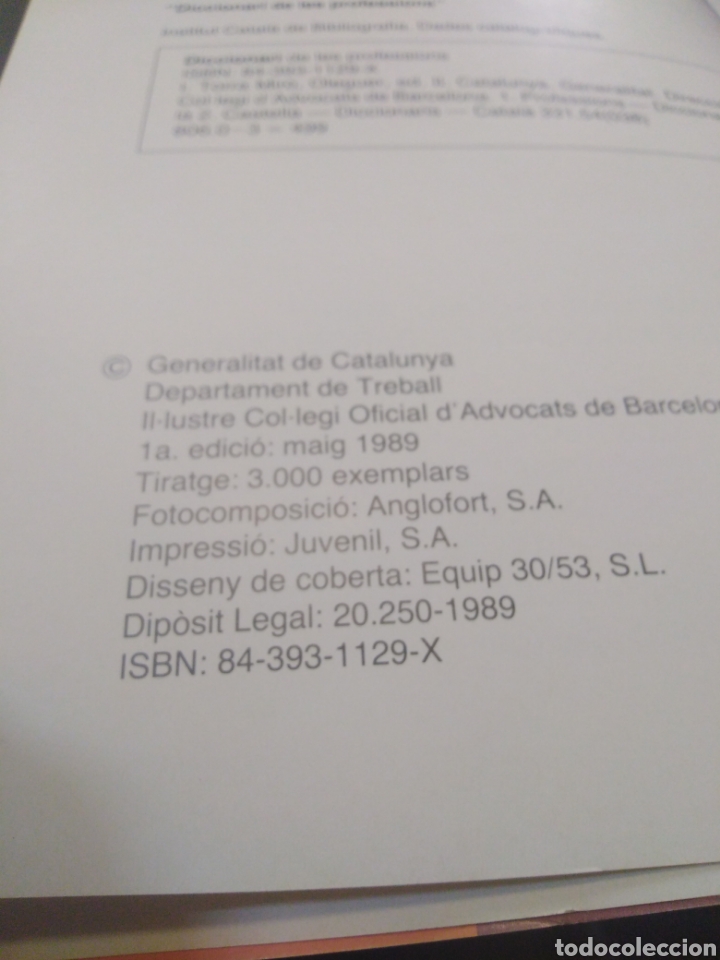 Libros de segunda mano: DICCIONARI DE LES PROFESSIONS-BARCELONA 1989, - Foto 6
