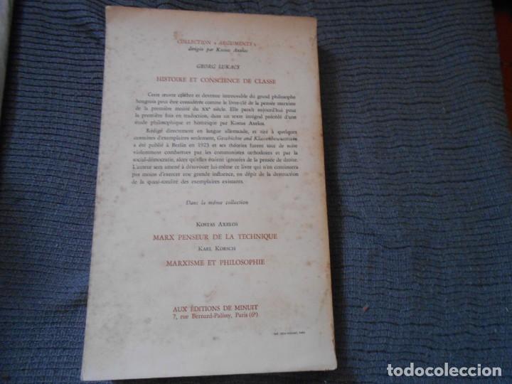 Libros de segunda mano: Histoire et Conscience de Classe -Georg Lukacs -1960 - Foto 2