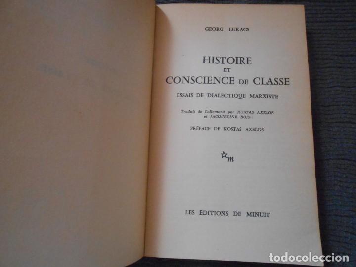 Libros de segunda mano: Histoire et Conscience de Classe -Georg Lukacs -1960 - Foto 3
