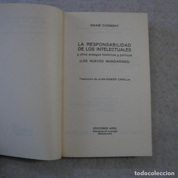 Libros de segunda mano: LA RESPONSABILIDAD DE LOS INTELECTUALES - NOAM CHOMSKY - EDICIONES ARIEL - 1969 - Foto 2