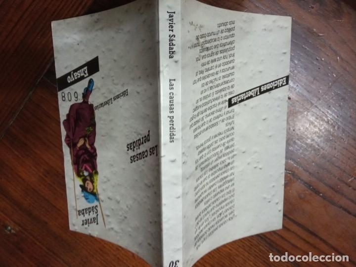 Libros de segunda mano: LAS CAUSAS PERDIDAS- JAVIER SADABA. - Foto 2
