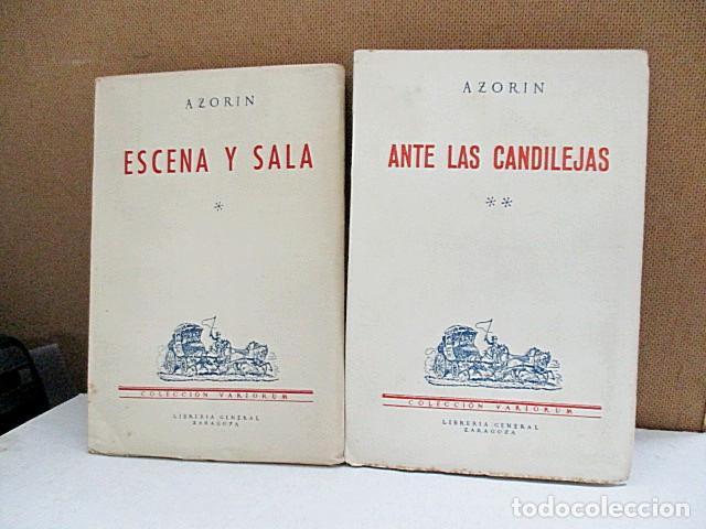 Libros de segunda mano: AZOR&Iacute;N. ESCENA Y SALA. (I). ANTE LAS CANDILEJAS (II) - Foto 1