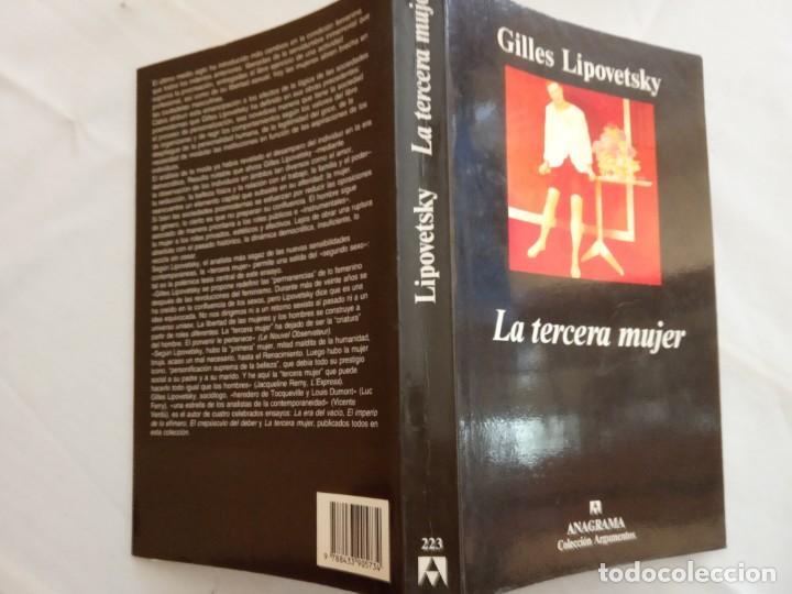 Libros de segunda mano: La tercera mujer- Gilles Lipovetsky. - Foto 2