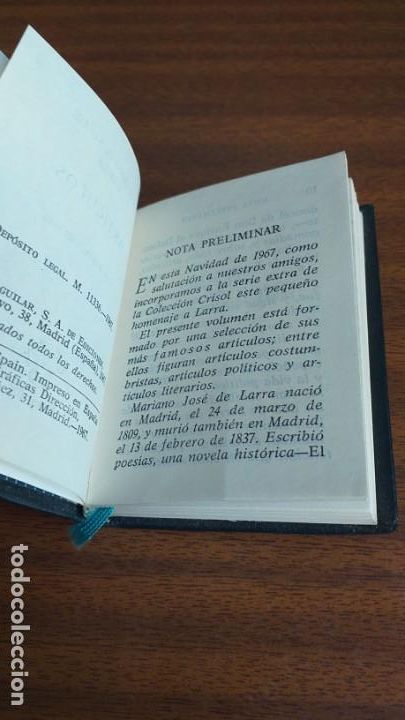 Libros de segunda mano: Crisol&iacute;n 25 Aguilar &bull; Art&iacute;culos --- Larra - Foto 8