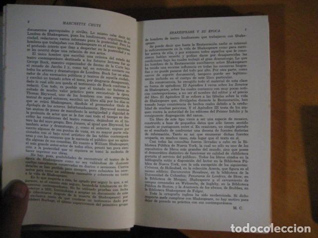 Libros de segunda mano: Shakespeare y su &eacute;poca - Chute, Marchette - Foto 6