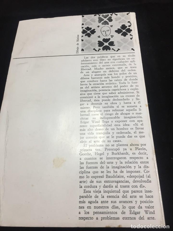 Libros de segunda mano: ARTE Y ANARQUIA. EDGAR WIND. TAURUS EDICIONES, 1&ordf; EDC. 1967 - Foto 13