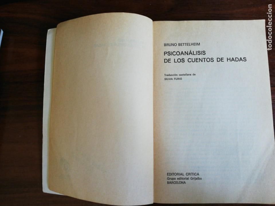 Libros de segunda mano: PSICOAN&Aacute;LISIS DE LOS CUENTOS DE HADAS.BRUNO BETTELHEIM - Foto 2