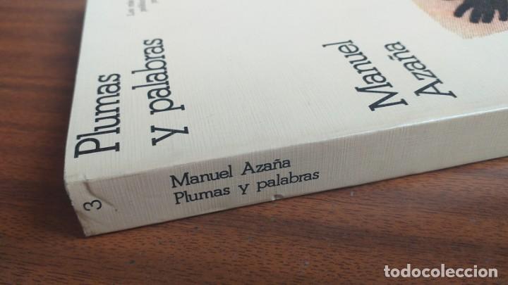 Libros de segunda mano: Plumas y palabras --- Manuel Aza&ntilde;a - Foto 3