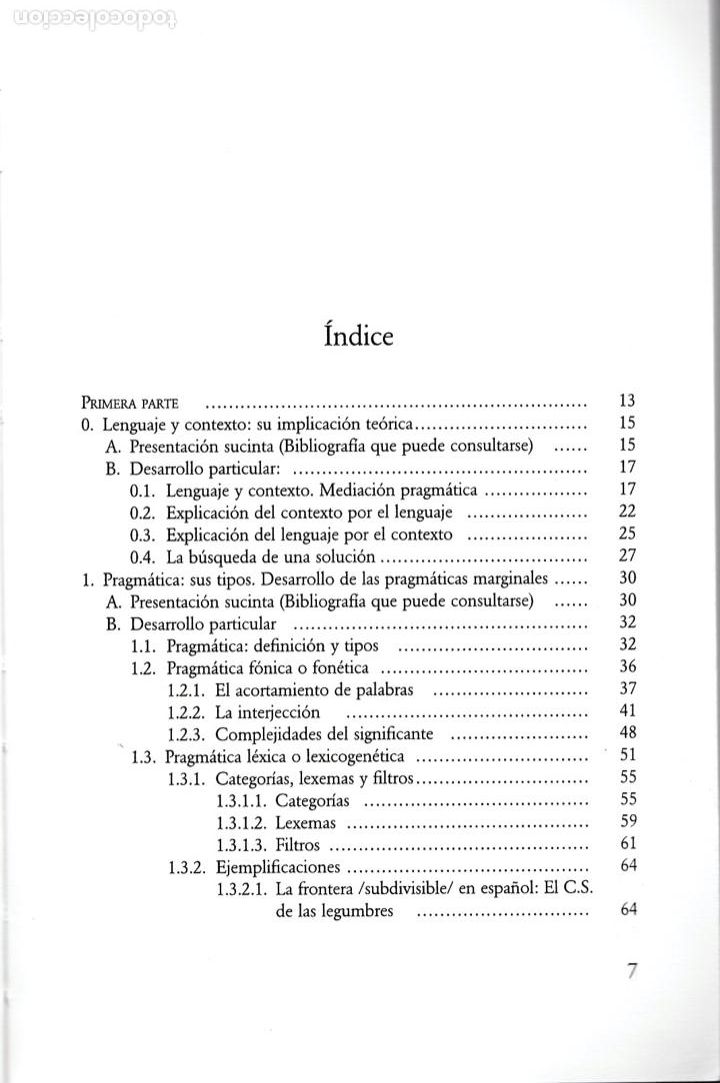 Libros de segunda mano: Introducci&oacute;n a la pragm&aacute;tica del espa&ntilde;ol / Julio Calvo P&eacute;rez - Foto 3