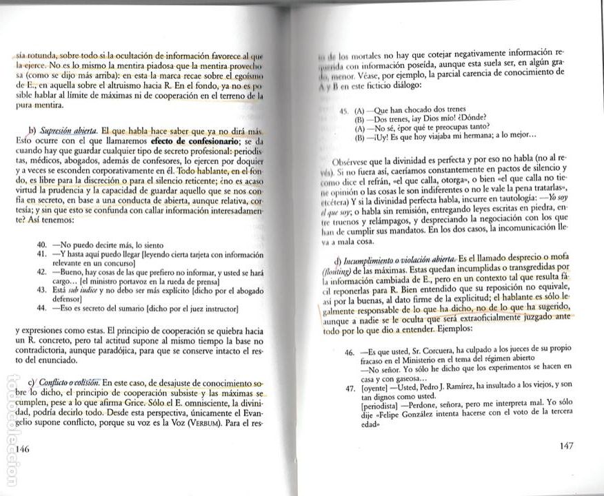 Libros de segunda mano: Introducci&oacute;n a la pragm&aacute;tica del espa&ntilde;ol / Julio Calvo P&eacute;rez - Foto 5