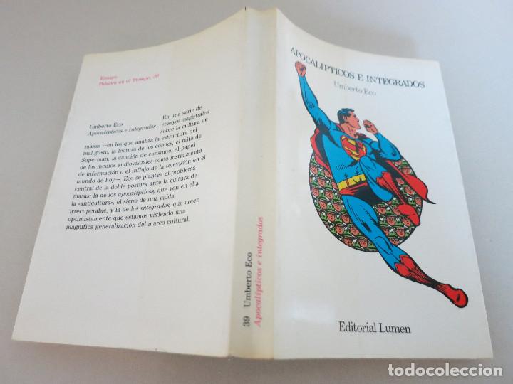 Libros de segunda mano: Umberto ECO : Apocal&iacute;pticos e integrados. Ed. Lumen - Foto 2