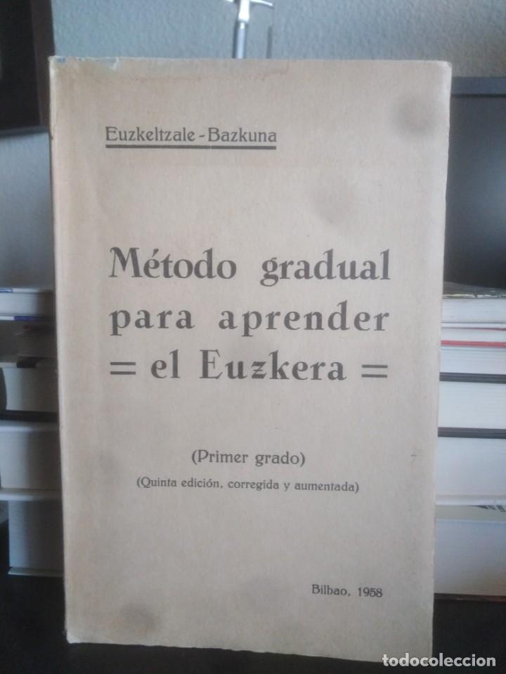 Libros de segunda mano: M&Eacute;TODO GRADUAL PARA APRENDER EL EUZKERA - PRIMER GRADO - 1958 - EUSKERA - Foto 1