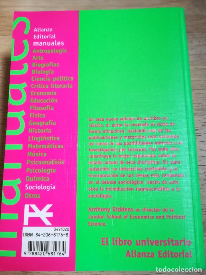 Libros de segunda mano: Sociolog&iacute;a. Anthony Giddens - Foto 2