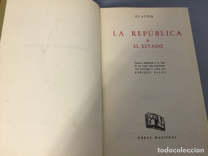 Libros de segunda mano: La rep&uacute;blica, Plat&oacute;n - Foto 2