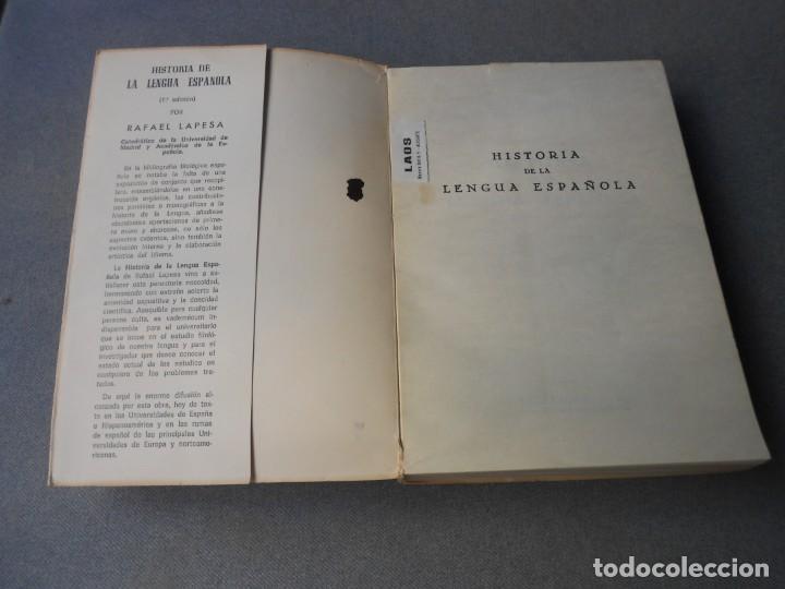 Libros de segunda mano: HISTORIA DE LA LENGUA ESPA&Ntilde;OLA - Foto 2