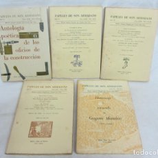 Libros de segunda mano: PAPELES DE SON ARMADANS - AÑO VI - 1961 - ANTOLOGIA POETICA DE LA CONSTRUCCION - NUM. LX, LXIII.... Lote 222586856