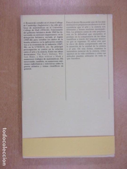 Libros de segunda mano: EL SENTIDO COM&Uacute;N DE LA CIENCIA / J. BRONOWSKI / 1&ordf; ED. 1978. PENINSULA - Foto 4