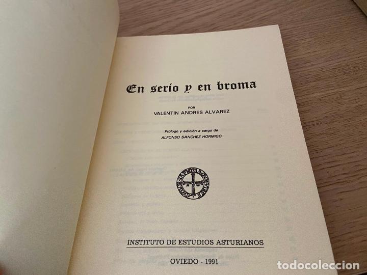 Libros de segunda mano: EN SERIO Y EN BROMA / VALENTIN ANDRES ALVAREZ / 1991 - Foto 3