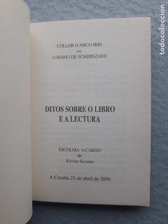 Libros de segunda mano: Ditos sobre o libro e a lectura. Escolma de Xavier Seoane - Foto 2