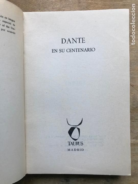 Libros de segunda mano: DANTE EN SU CENTENARIO. VARIOS AUTORES. - Foto 2