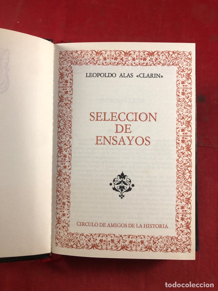 Libros de segunda mano: Selecci&oacute;n de ensayos Leopoldo Alas - Foto 1