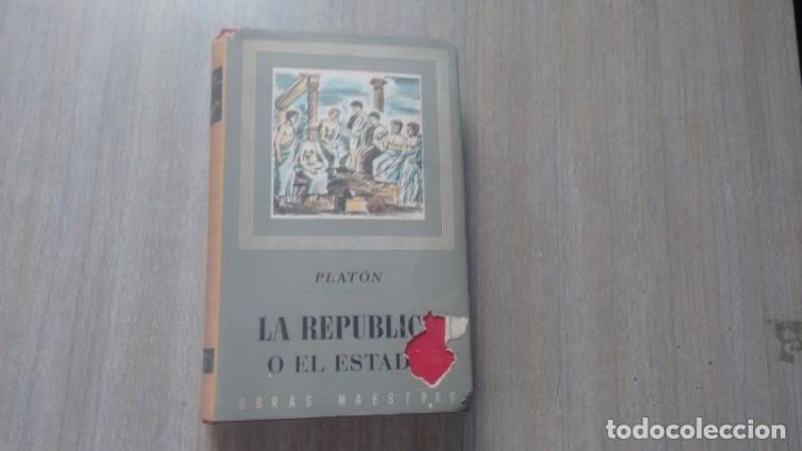 Libros de segunda mano: PLATON - LA REPUBLICA O EL ESTADO - Foto 1