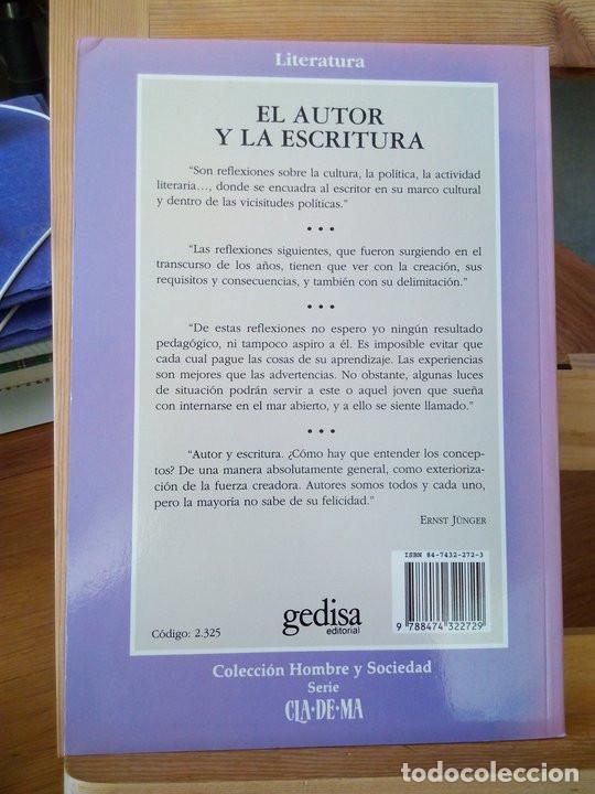 Libros de segunda mano: EL AUTOR Y LA ESCRITURA. Ernst J&uuml;nger - Foto 2