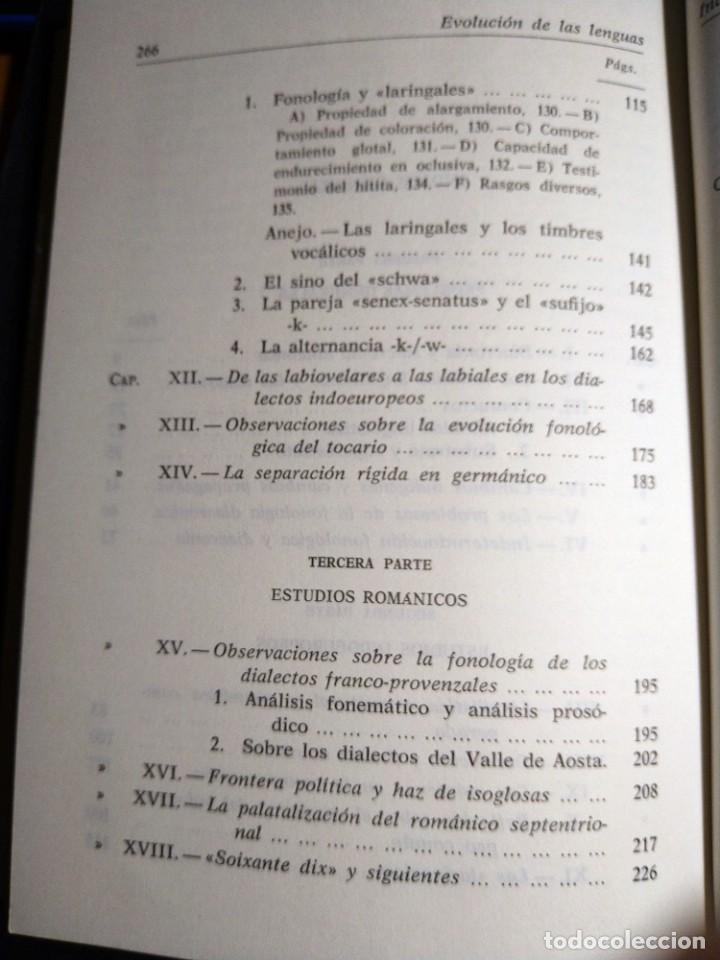 Libros de segunda mano: EVOLUCI&Oacute;N DE LAS LENGUAS Y RECONSTRUCCI&Oacute;N - ANDR&Eacute; MARTINET - Foto 3