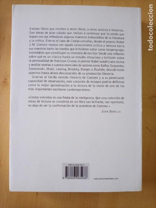 Libros de segunda mano: J. M. COETZEE COSTAS EXTRA&Ntilde;AS - Foto 2